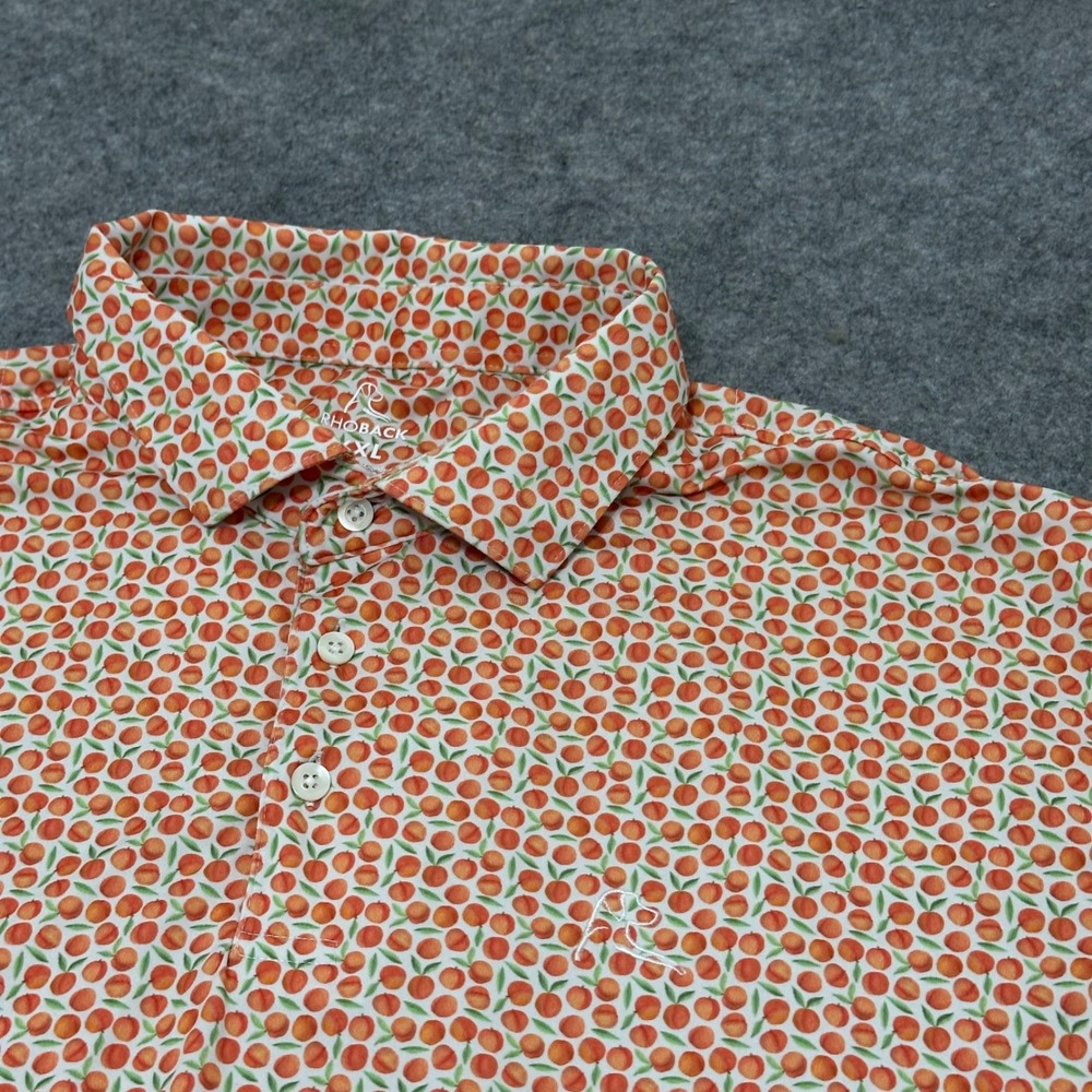 Rhoback Polo Mens 2XL The Absolute Peach 2.0 Short Sleeve Performance Golf